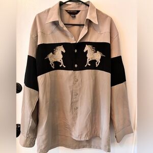Vintage horse button down